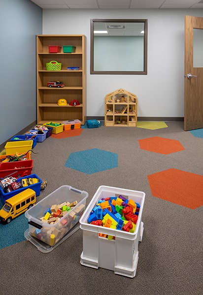 Children's observation play room at Valley Christian Counseling Center