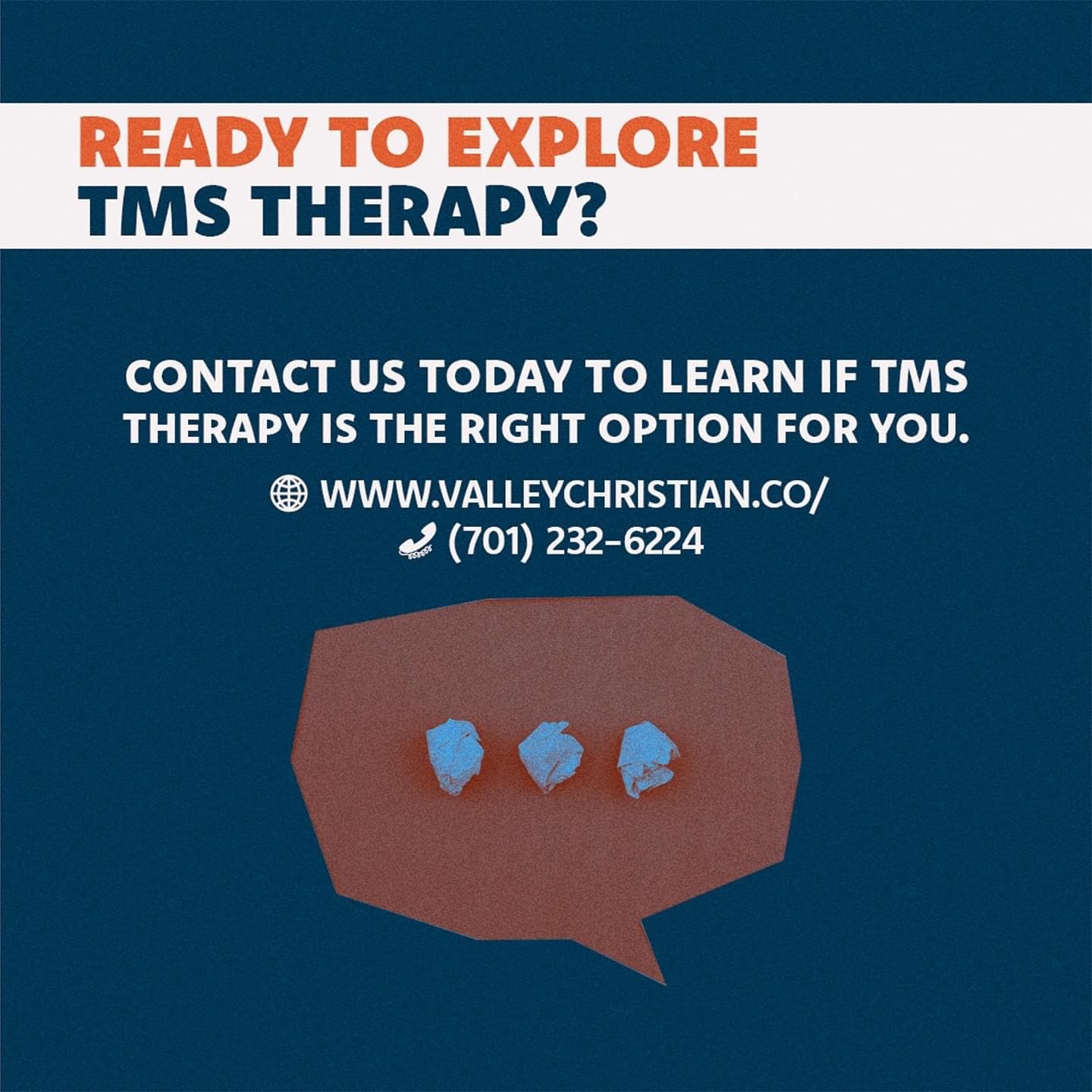 Ready to explore TMS Therapy? Call us!