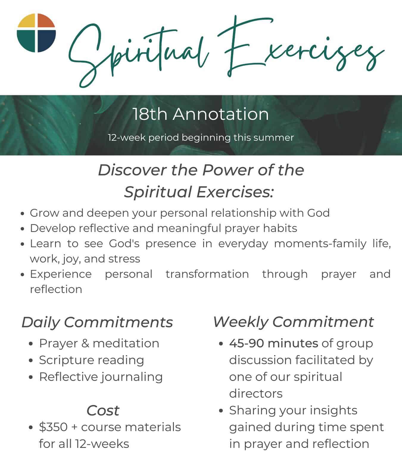 18th Annotation: Spiritual Exercises